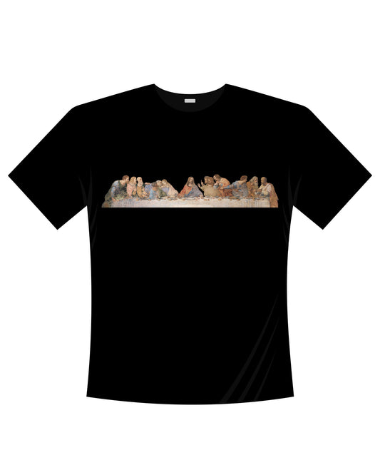 Leonardo black t-shirt, Last Supper